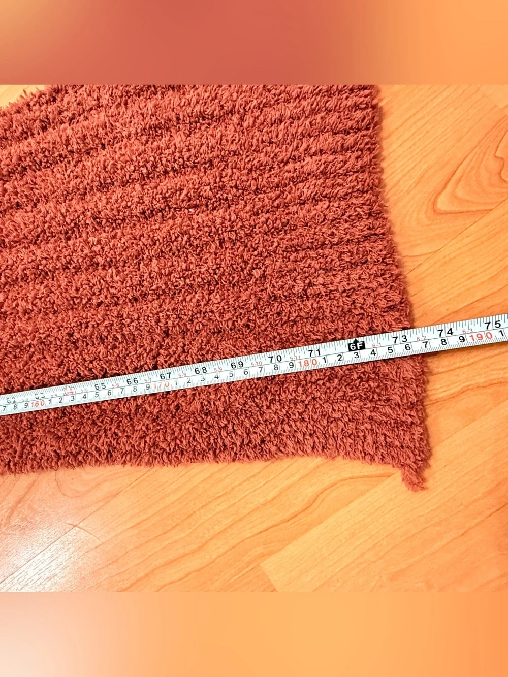 Altar'd State Oversized Plush Knit Scarf in Warm Rust